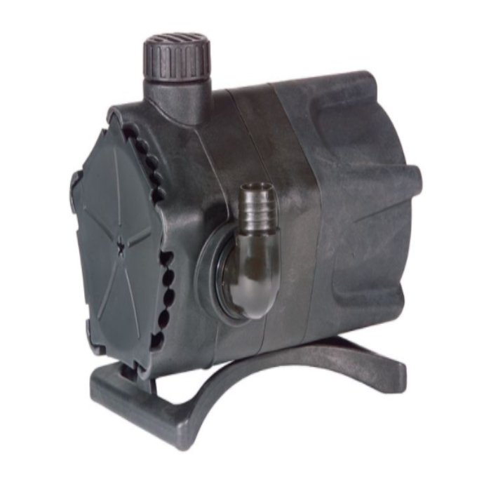 Little Giant 1900 GPH Premium Dual Discharge Pump: heavy-duty black plastic pump with 1900 gallons per hour capacity.
