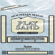 Mountain West Playground Sand, 1/2 cubic foot bag, perfect for kids' play areas.
