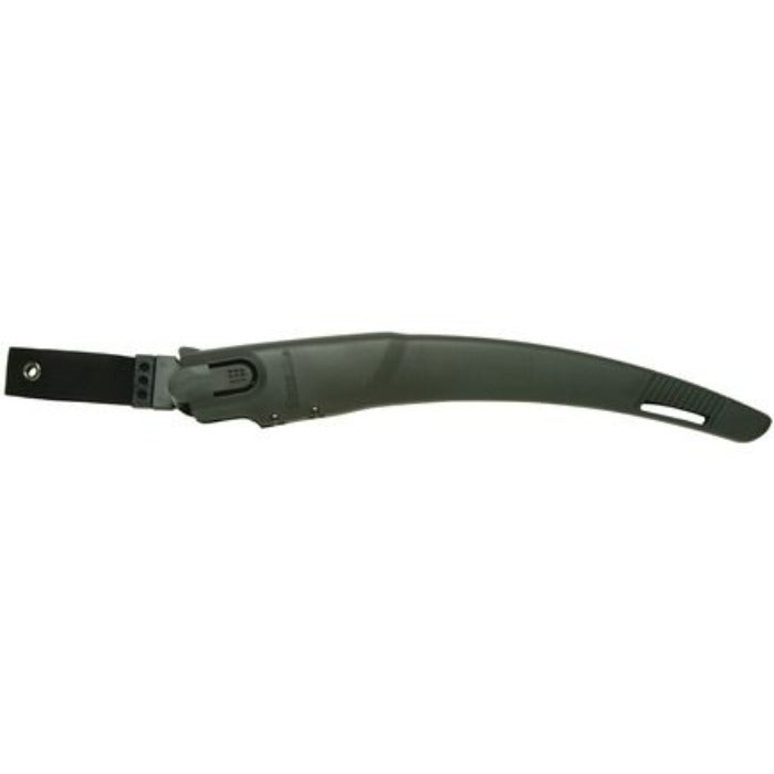 Corona 15-inch plastic scabbard for saws, dark green, with belt loop.
