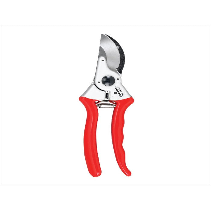 Corona Bypass Pruner, 1-inch max forged, red handles, silver blades, for precise pruning.
