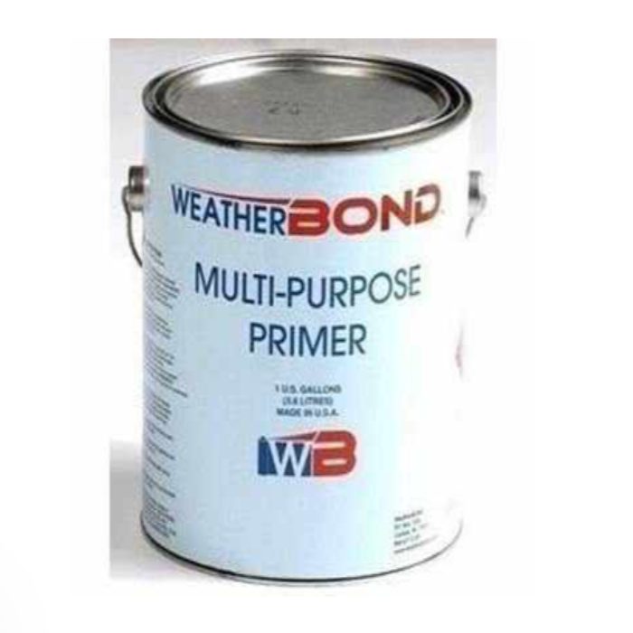 One-gallon can of multi-purpose primer paint; shows label details.
