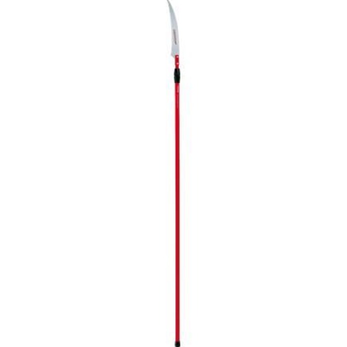 Corona Extendable Saw Pole: red aluminum pole with curved blade for high-reach pruning.
