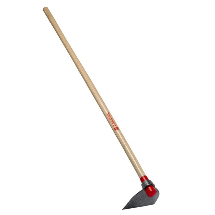 Corona 7-inch Eye Hoe with wooden handle for weeding and gardening.
