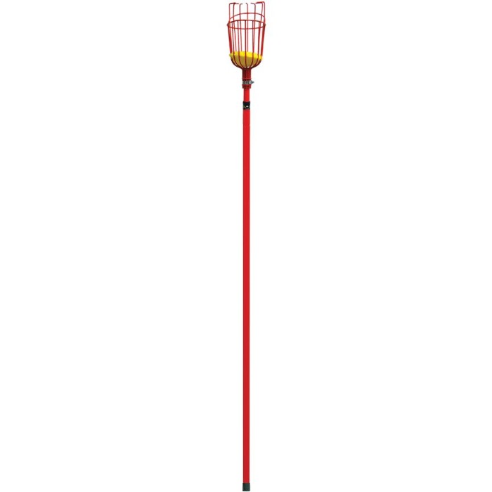 Corona 12-Foot Extendable Fruit Picker with Red Pole and Yellow Basket
