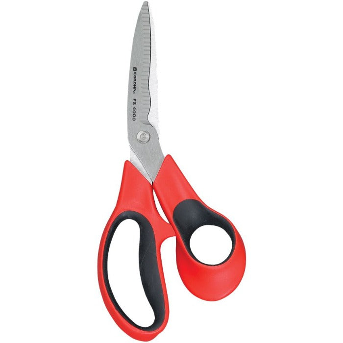 Corona FS-4000 3-inch Garden Scissors, red handles, stainless steel blades.
