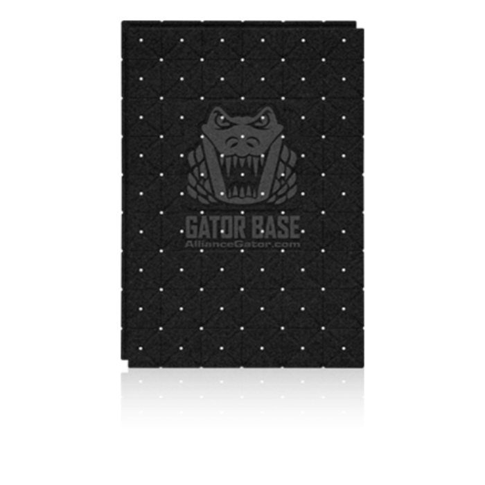 GatorBase Roadbase Mat: Black, quilted surface with alligator logo.
