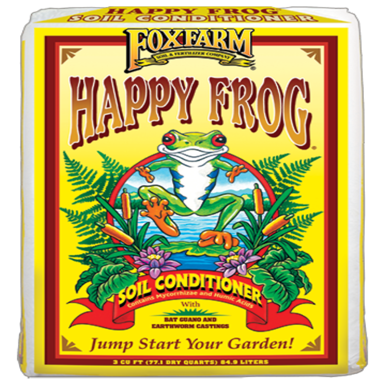 FoxFarm Happy Frog Soil Conditioner: 3 cu ft bag, jumpstarts gardens with bat guano & earthworm castings.
