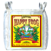 Three-cubic-foot bag of soil conditioner featuring a cheerful frog; jumpstarts garden growth.

