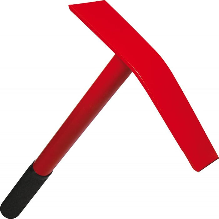 Red Corona Planting Mattock with comfortable grip for planting.
