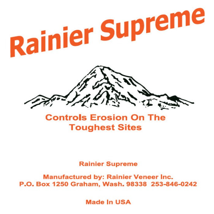 Rainier Supreme erosion control for toughest sites. Made in USA by Rainier Veneer Inc.

