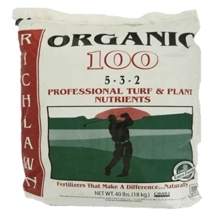 Richlawn Organic 100 5-3-2 Professional Turf & Plant Nutrients: 40 lb bag
