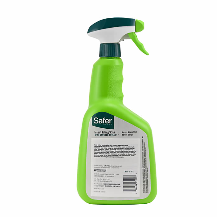 Ready-to-use pest control spray bottle; bright green, with trigger sprayer.
