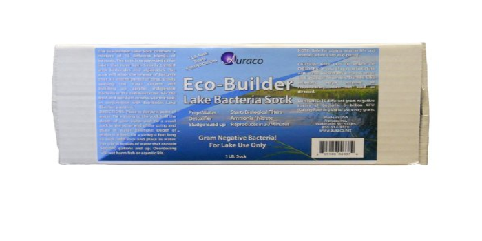 Auraco Eco-Builder Lake Bacteria Sock: 1 lb sock of gram-negative bacteria for prepping lake water, detoxifying, and starting biological filters.
