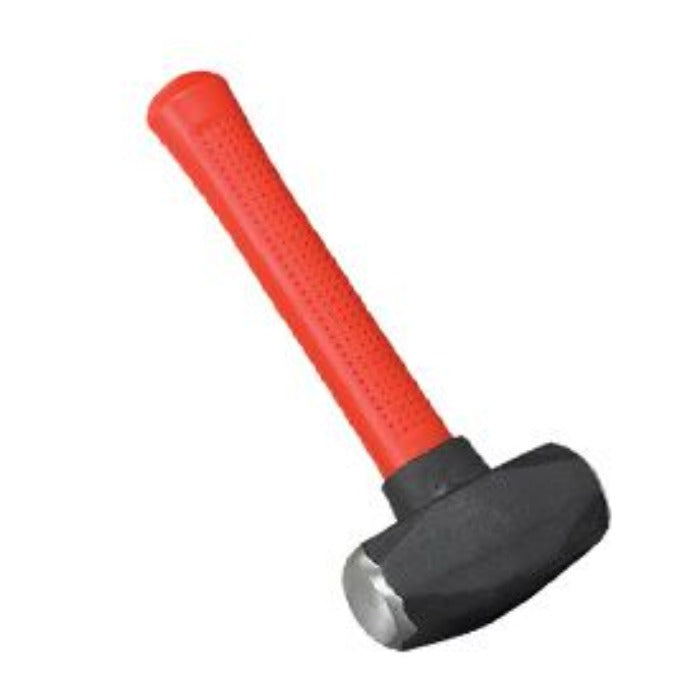 Corona 3-pound drilling hammer with red rubber grip
