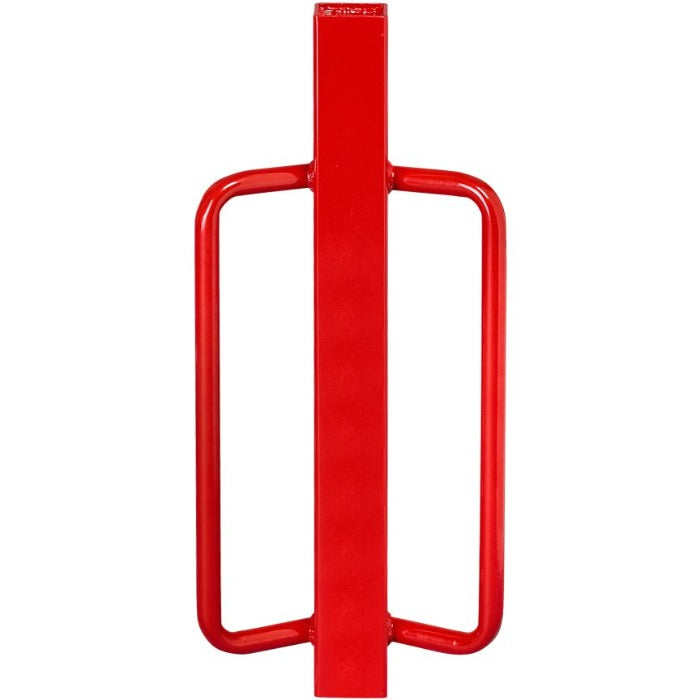 Red Corona 2 1/2 inch post driver for fence installation.

